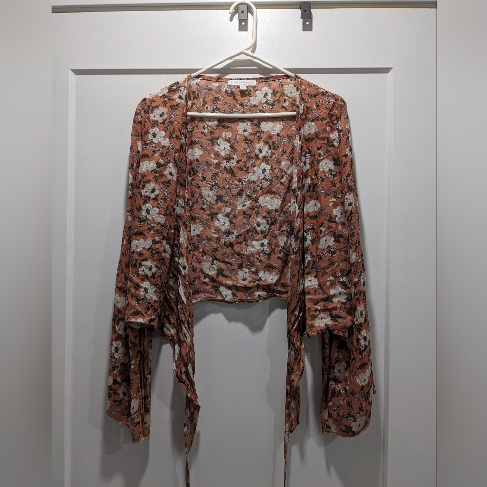 American Eagle Don't Ask Why wrap blouse top